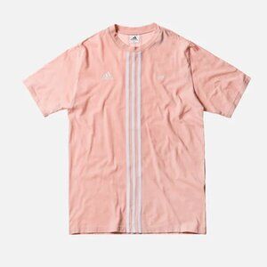 Kith x adidas Soccer Flamingos Overlay Stripe Tee Shirt Pink/White Small - FW17